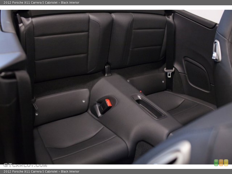 Black Interior Rear Seat for the 2012 Porsche 911 Carrera S Cabriolet #86632762