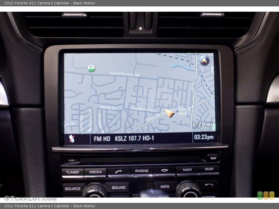 Black Interior Navigation for the 2012 Porsche 911 Carrera S Cabriolet #86633029
