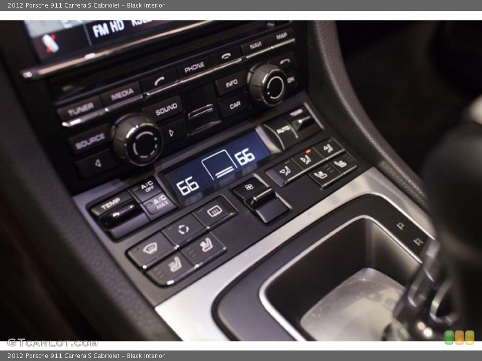 Black Interior Controls for the 2012 Porsche 911 Carrera S Cabriolet #86633071