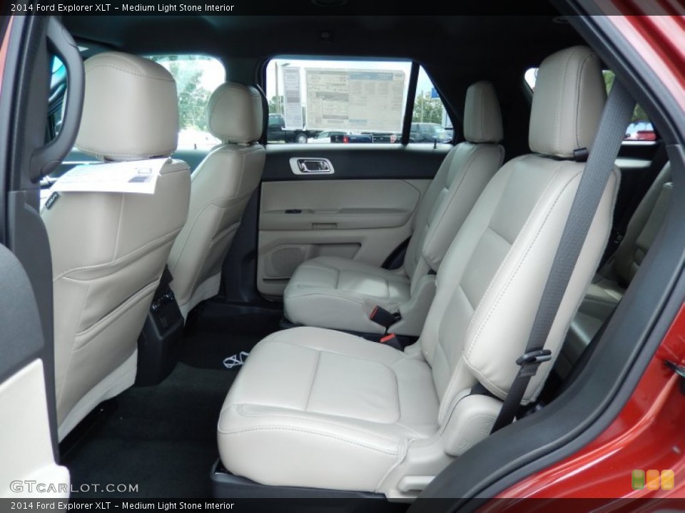 Medium Light Stone Interior Rear Seat for the 2014 Ford Explorer XLT #86634886