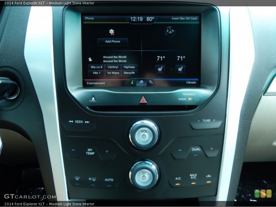 Medium Light Stone Interior Controls for the 2014 Ford Explorer XLT #86634991