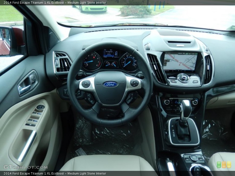 Medium Light Stone Interior Dashboard for the 2014 Ford Escape Titanium 1.6L EcoBoost #86635906