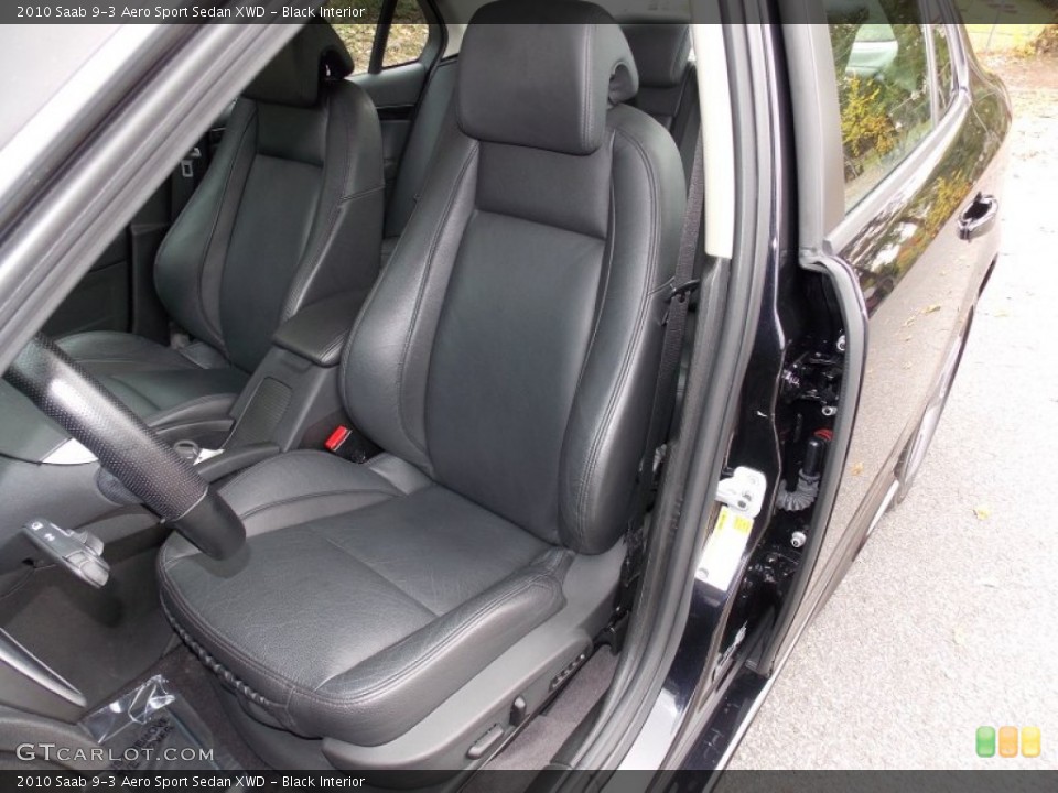 Black Interior Front Seat for the 2010 Saab 9-3 Aero Sport Sedan XWD #86636524