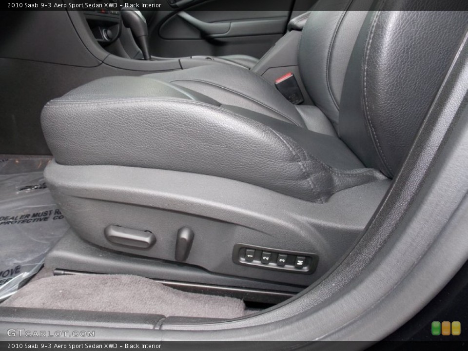Black Interior Front Seat for the 2010 Saab 9-3 Aero Sport Sedan XWD #86636551