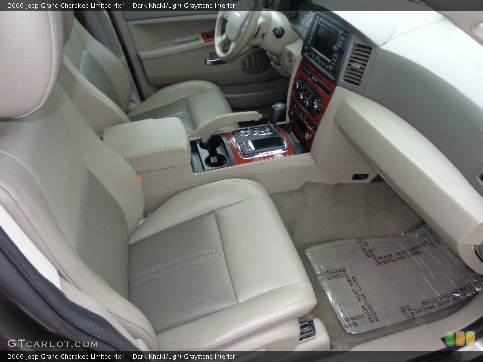 Dark Khaki/Light Graystone Interior Front Seat for the 2006 Jeep Grand Cherokee Limited 4x4 #86636625