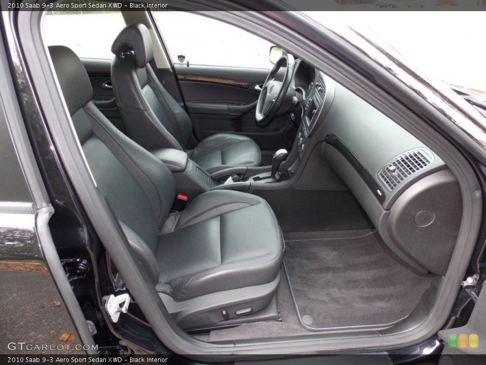 Black Interior Front Seat for the 2010 Saab 9-3 Aero Sport Sedan XWD #86636797