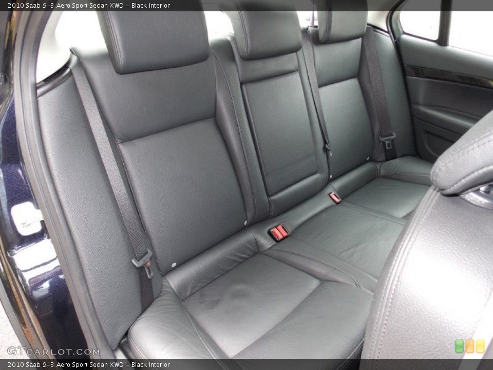 Black Interior Rear Seat for the 2010 Saab 9-3 Aero Sport Sedan XWD #86636848