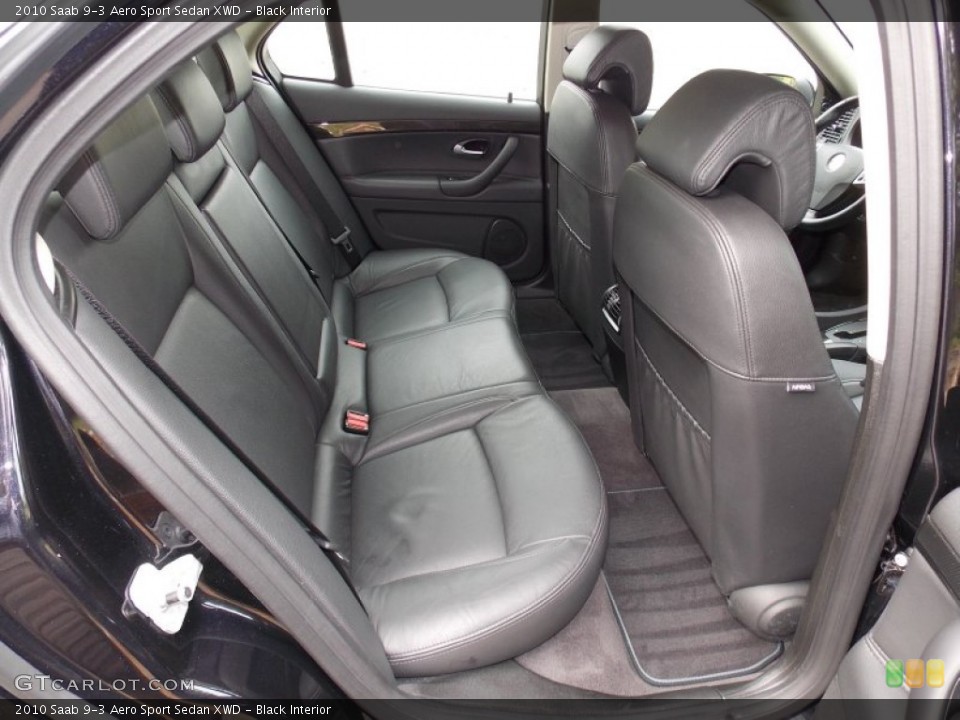 Black Interior Rear Seat for the 2010 Saab 9-3 Aero Sport Sedan XWD #86636872