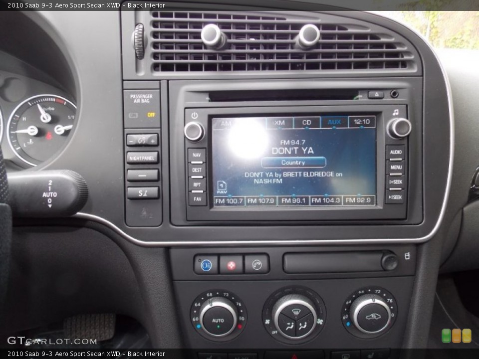 Black Interior Controls for the 2010 Saab 9-3 Aero Sport Sedan XWD #86637133