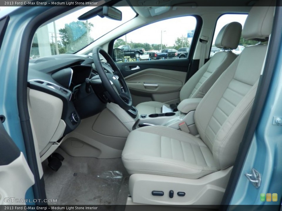 Medium Light Stone Interior Front Seat for the 2013 Ford C-Max Energi #86637798