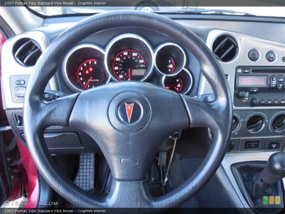 Graphite Interior Steering Wheel for the 2007 Pontiac Vibe  #86647357