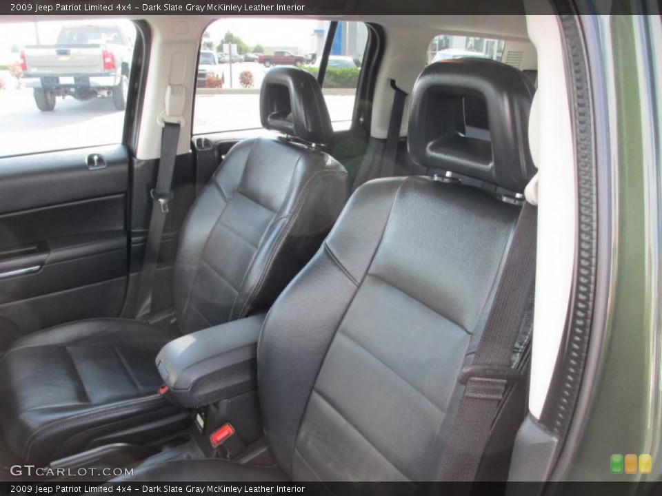 Dark Slate Gray McKinley Leather Interior Front Seat for the 2009 Jeep Patriot Limited 4x4 #86653441