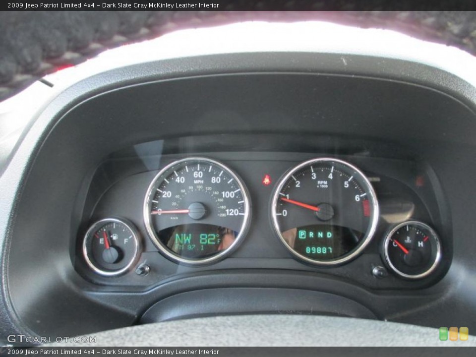 Dark Slate Gray McKinley Leather Interior Gauges for the 2009 Jeep Patriot Limited 4x4 #86653504
