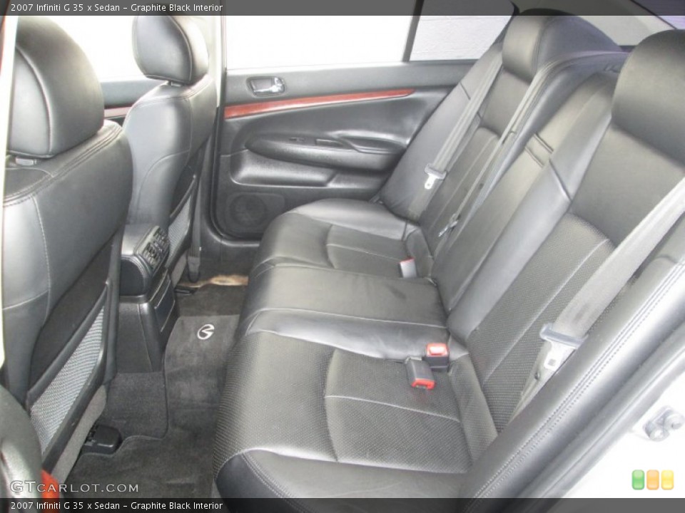 Graphite Black Interior Rear Seat for the 2007 Infiniti G 35 x Sedan #86654803