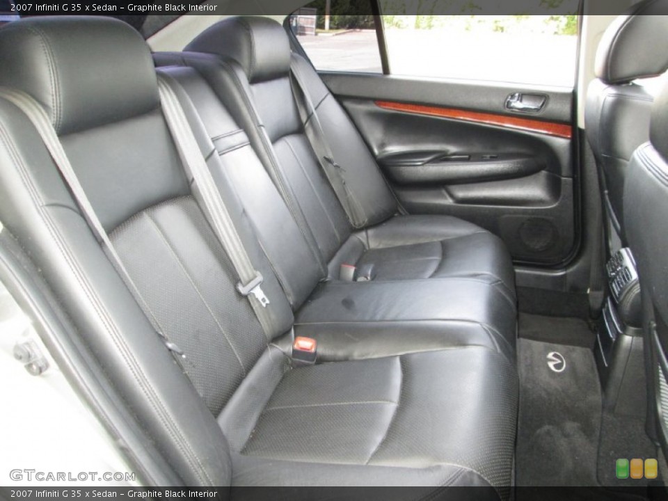 Graphite Black Interior Rear Seat for the 2007 Infiniti G 35 x Sedan #86654827