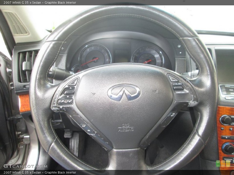 Graphite Black Interior Steering Wheel for the 2007 Infiniti G 35 x Sedan #86654956
