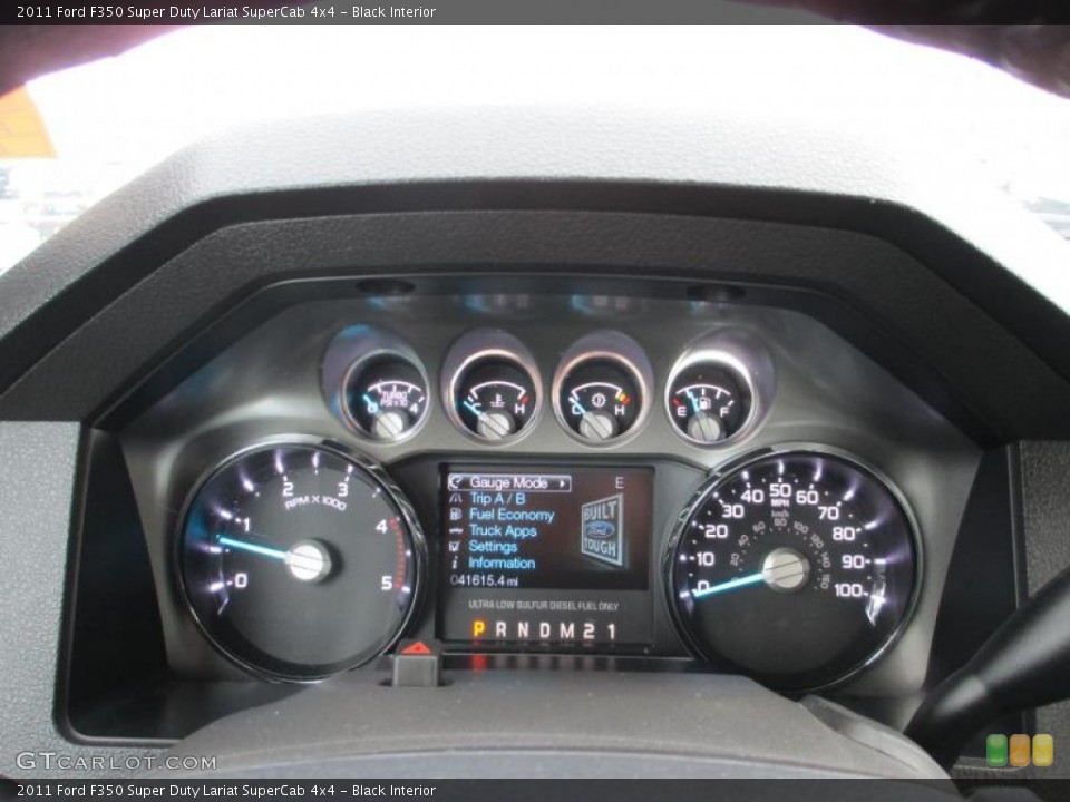 Black Interior Gauges for the 2011 Ford F350 Super Duty Lariat SuperCab 4x4 #86655652