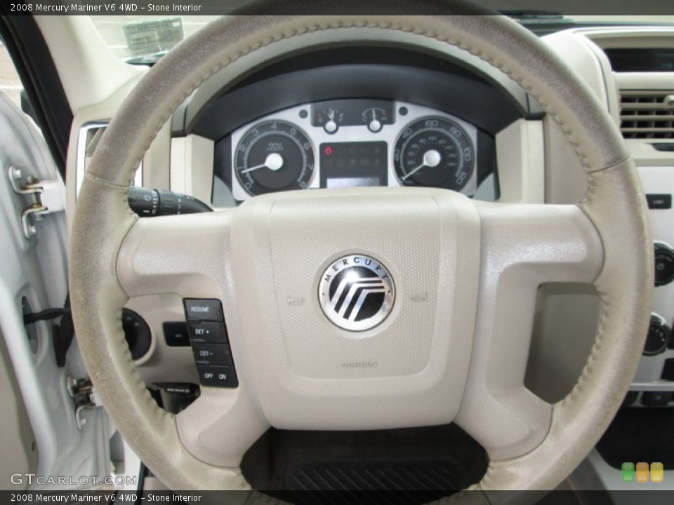Stone Interior Steering Wheel for the 2008 Mercury Mariner V6 4WD #86655730