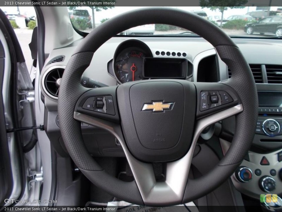 Jet Black/Dark Titanium Interior Steering Wheel for the 2013 Chevrolet Sonic LT Sedan #86656104