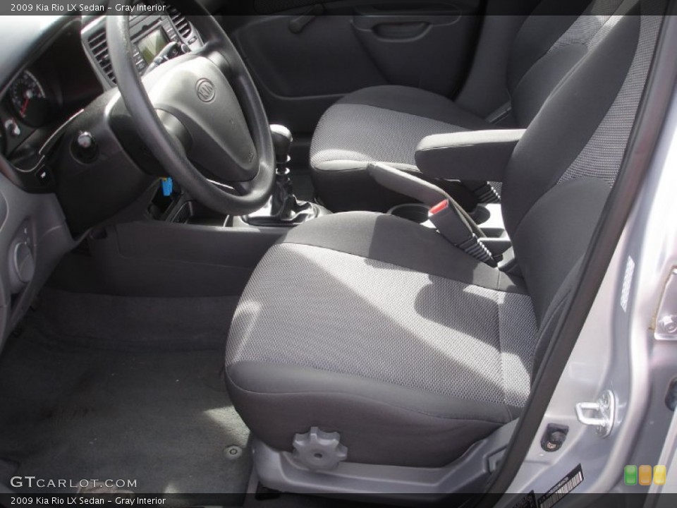 Gray Interior Front Seat for the 2009 Kia Rio LX Sedan #86658372