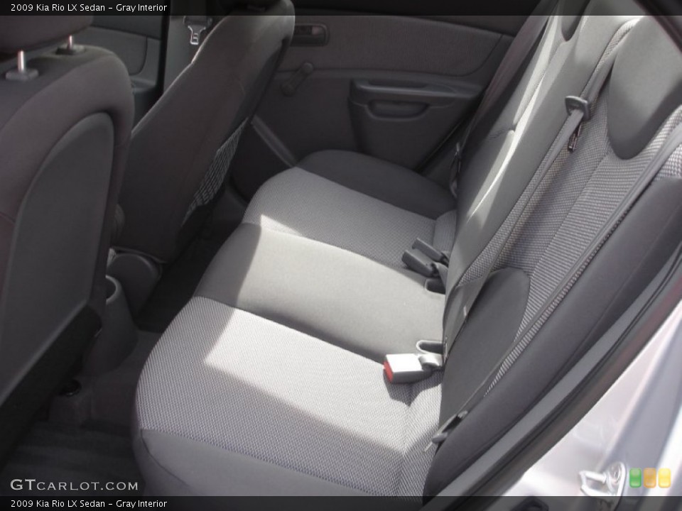Gray Interior Rear Seat for the 2009 Kia Rio LX Sedan #86658413