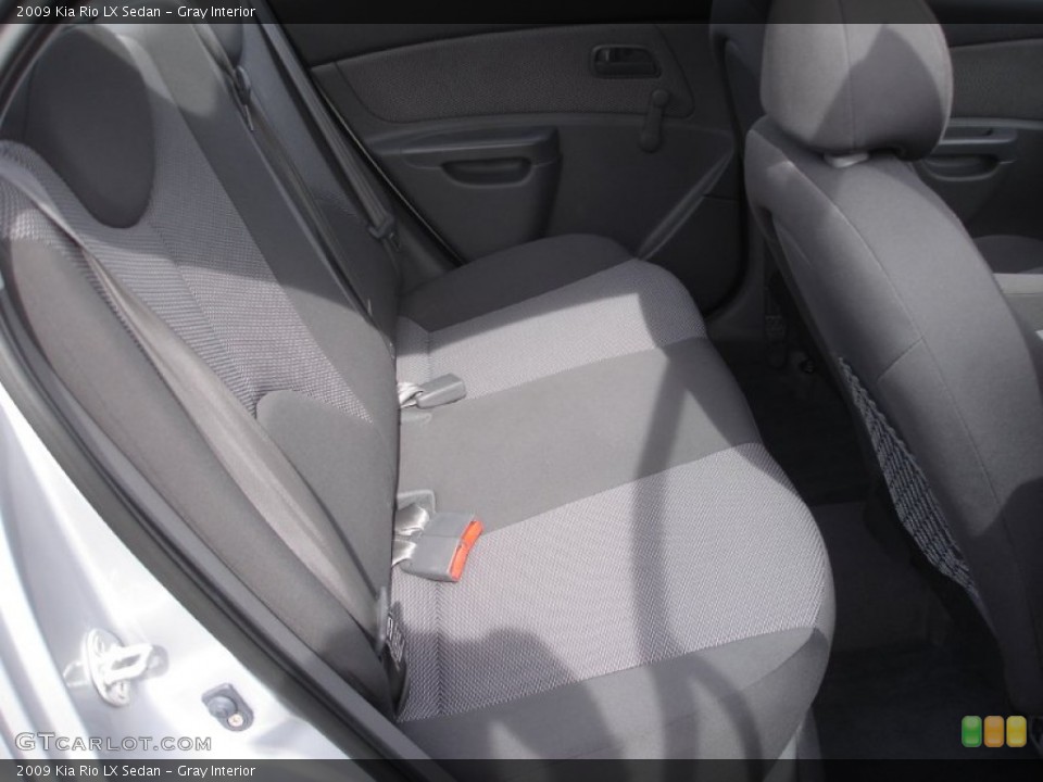 Gray Interior Rear Seat for the 2009 Kia Rio LX Sedan #86658589