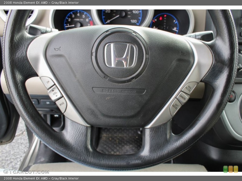 Gray/Black Interior Steering Wheel for the 2008 Honda Element EX AWD #86662306