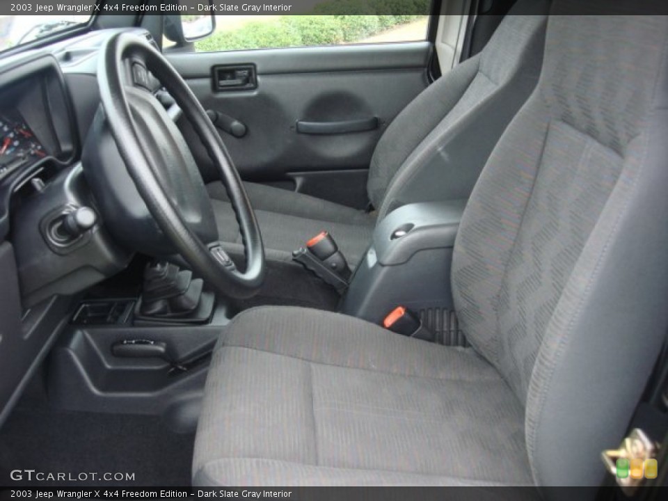 Dark Slate Gray Interior Photo for the 2003 Jeep Wrangler X 4x4 Freedom Edition #86664536