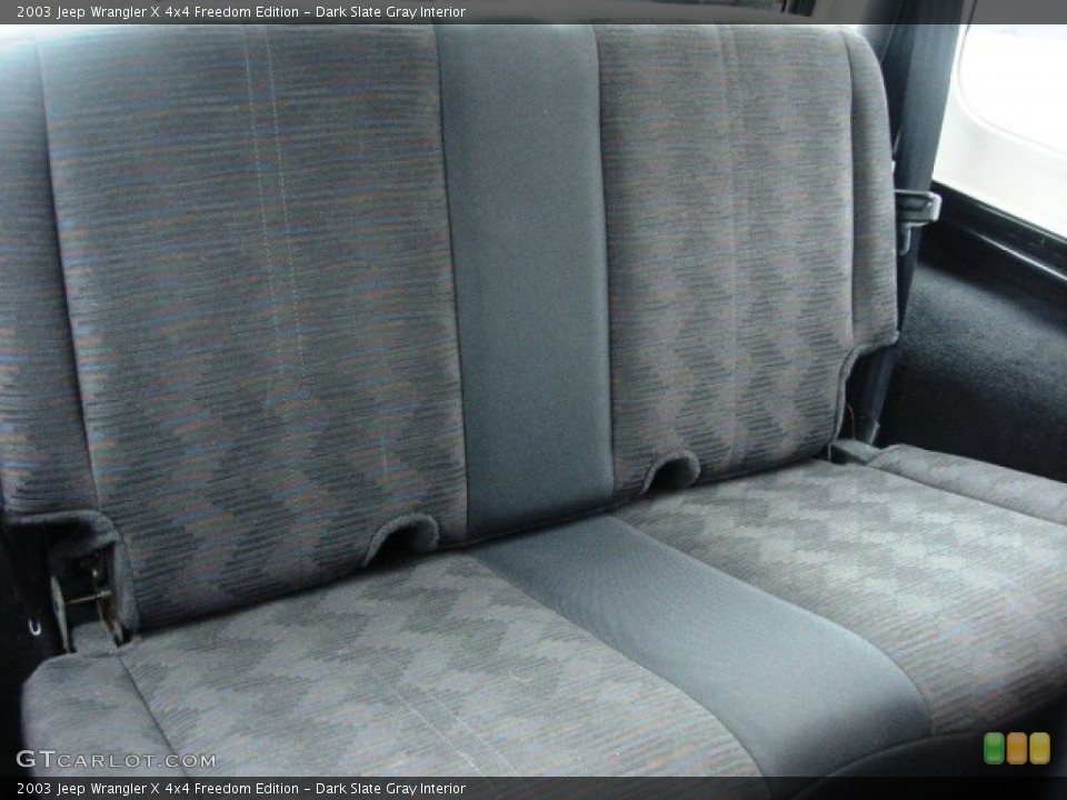 Dark Slate Gray Interior Rear Seat for the 2003 Jeep Wrangler X 4x4 Freedom Edition #86664601