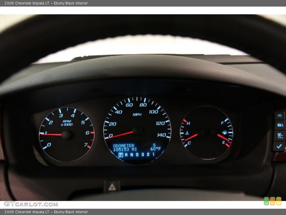 Ebony Black Interior Gauges for the 2006 Chevrolet Impala LT #86667520