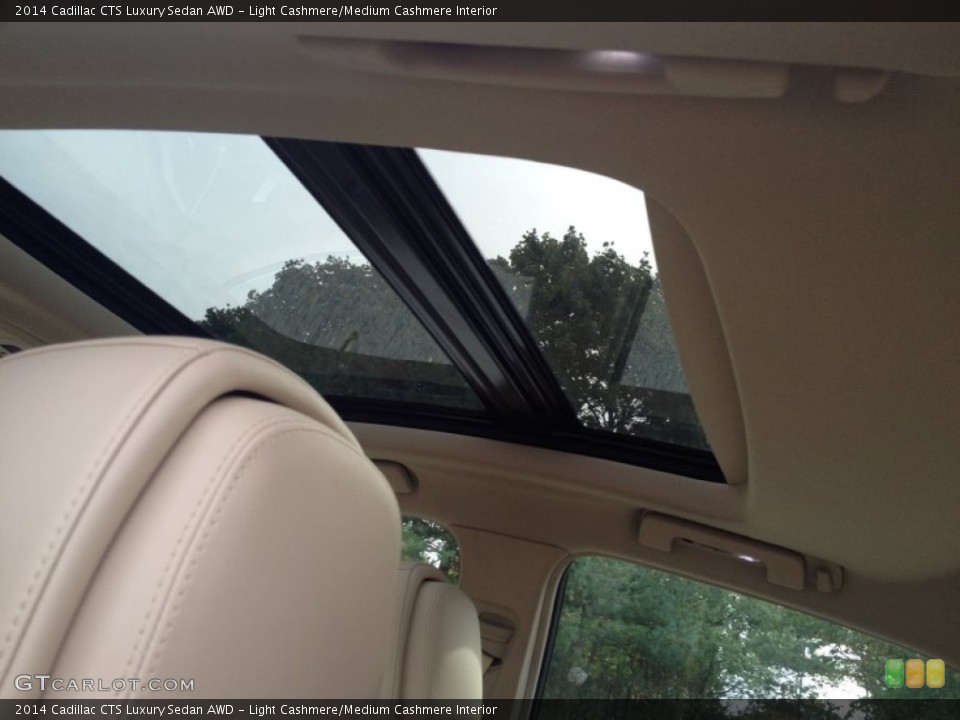 Light Cashmere/Medium Cashmere Interior Sunroof for the 2014 Cadillac CTS Luxury Sedan AWD #86670889