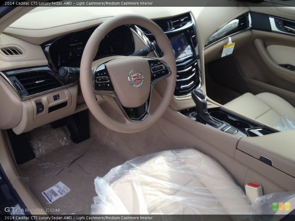 Light Cashmere/Medium Cashmere Interior Prime Interior for the 2014 Cadillac CTS Luxury Sedan AWD #86670919