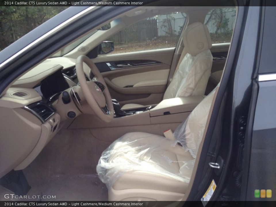Light Cashmere/Medium Cashmere Interior Front Seat for the 2014 Cadillac CTS Luxury Sedan AWD #86670931
