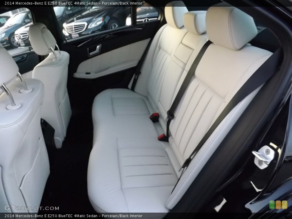 Porcelain/Black Interior Rear Seat for the 2014 Mercedes-Benz E E250 BlueTEC 4Matic Sedan #86673676
