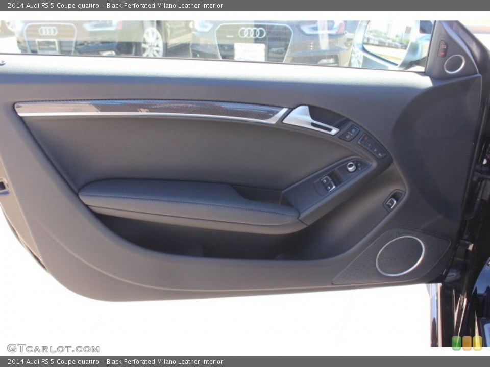 Black Perforated Milano Leather Interior Door Panel for the 2014 Audi RS 5 Coupe quattro #86674825