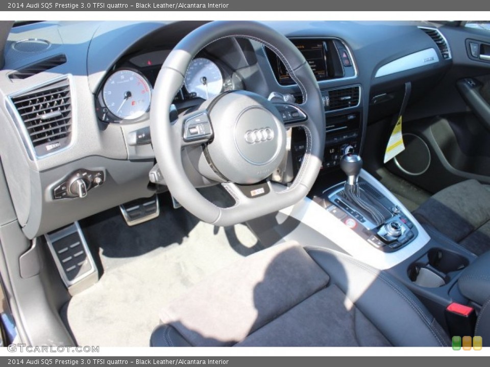 Black Leather/Alcantara Interior Prime Interior for the 2014 Audi SQ5 Prestige 3.0 TFSI quattro #86675176