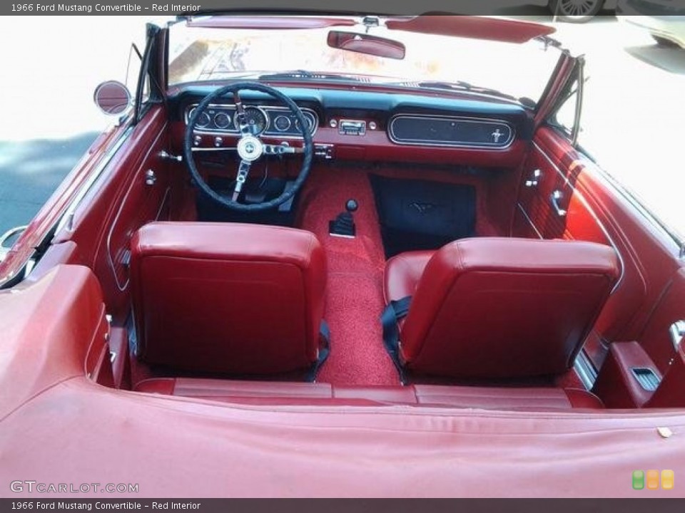 Red Interior Photo for the 1966 Ford Mustang Convertible #86676867