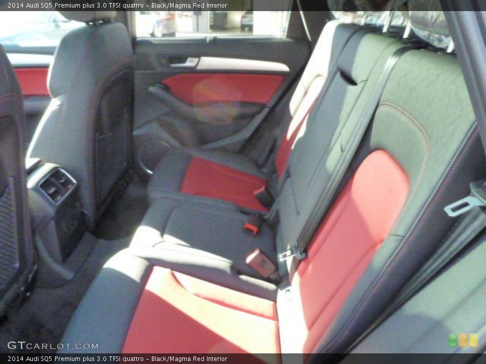 Black/Magma Red Interior Rear Seat for the 2014 Audi SQ5 Premium plus 3.0 TFSI quattro #86678523