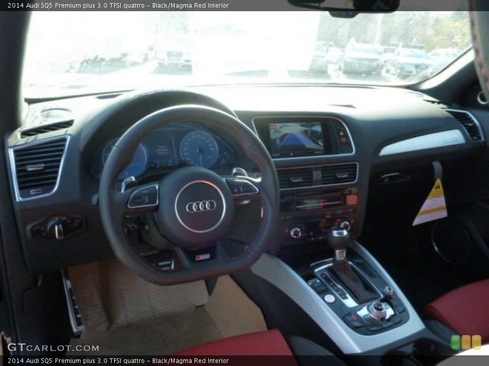 Black/Magma Red Interior Dashboard for the 2014 Audi SQ5 Premium plus 3.0 TFSI quattro #86678547
