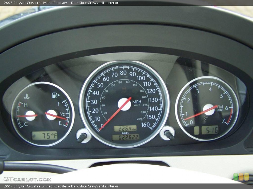 Dark Slate Gray/Vanilla Interior Gauges for the 2007 Chrysler Crossfire Limited Roadster #8667894