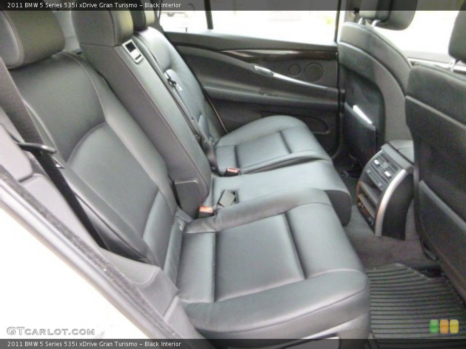 Black Interior Rear Seat for the 2011 BMW 5 Series 535i xDrive Gran Turismo #86684328