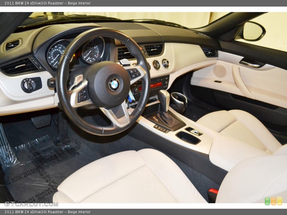 Beige Interior Prime Interior for the 2011 BMW Z4 sDrive30i Roadster #86685315