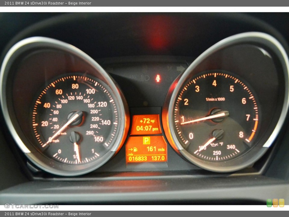 Beige Interior Gauges for the 2011 BMW Z4 sDrive30i Roadster #86685612