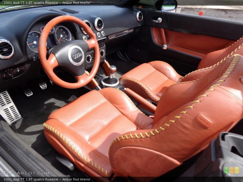 Amber Red Interior Prime Interior for the 2001 Audi TT 1.8T quattro Roadster #86687802