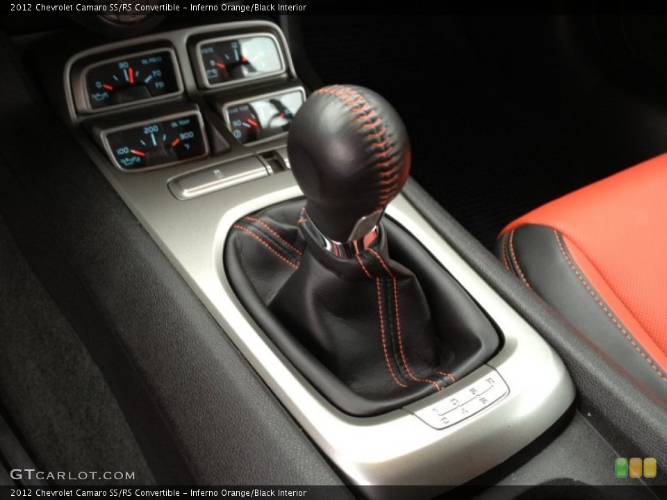 Inferno Orange/Black Interior Transmission for the 2012 Chevrolet Camaro SS/RS Convertible #86688898