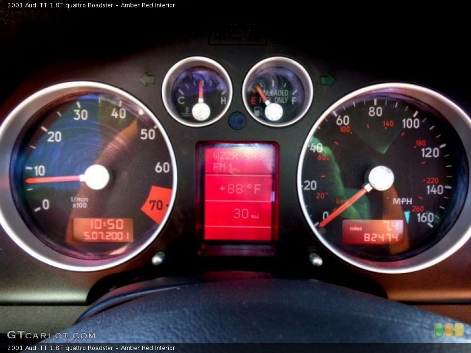 Amber Red Interior Gauges for the 2001 Audi TT 1.8T quattro Roadster #86689506