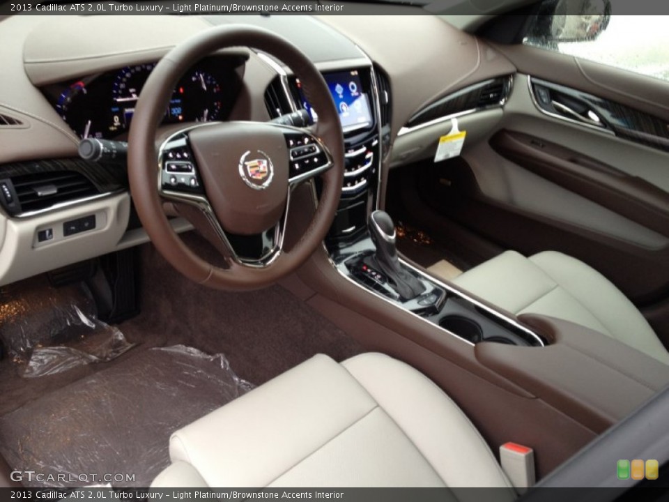 Light Platinum/Brownstone Accents 2013 Cadillac ATS Interiors