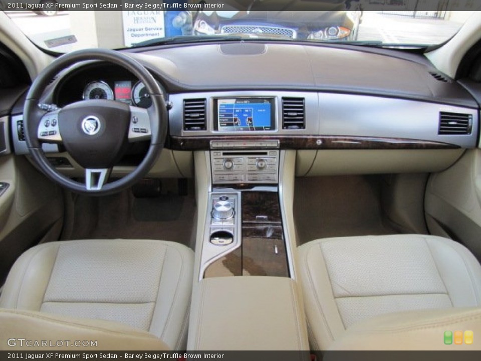 Barley Beige/Truffle Brown Interior Dashboard for the 2011 Jaguar XF Premium Sport Sedan #86695953