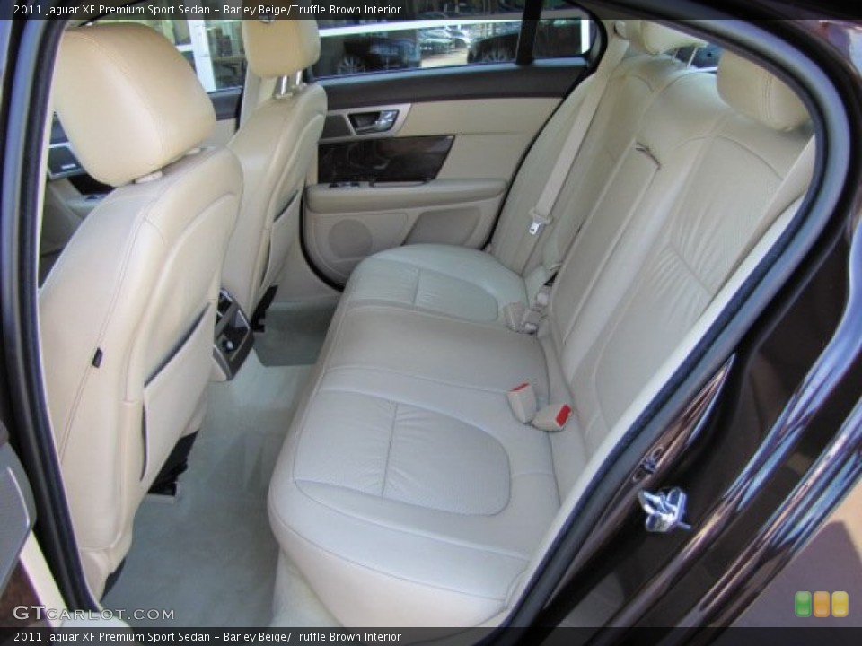 Barley Beige/Truffle Brown Interior Rear Seat for the 2011 Jaguar XF Premium Sport Sedan #86695974