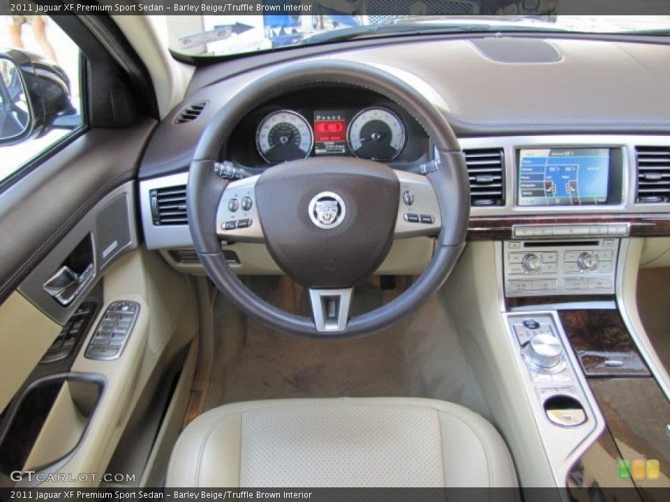 Barley Beige/Truffle Brown Interior Dashboard for the 2011 Jaguar XF Premium Sport Sedan #86696175